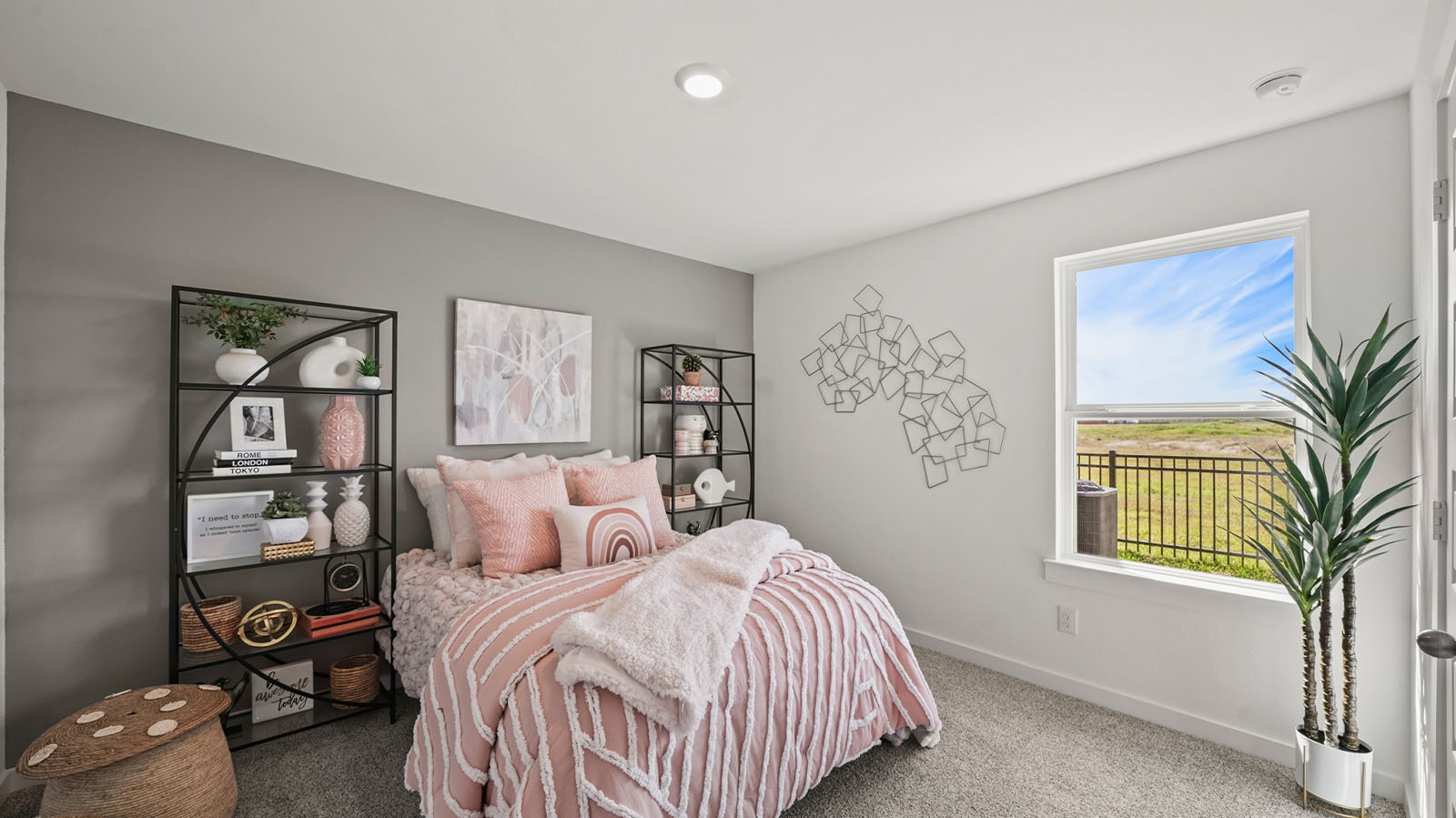 Secondary bedroom with large window