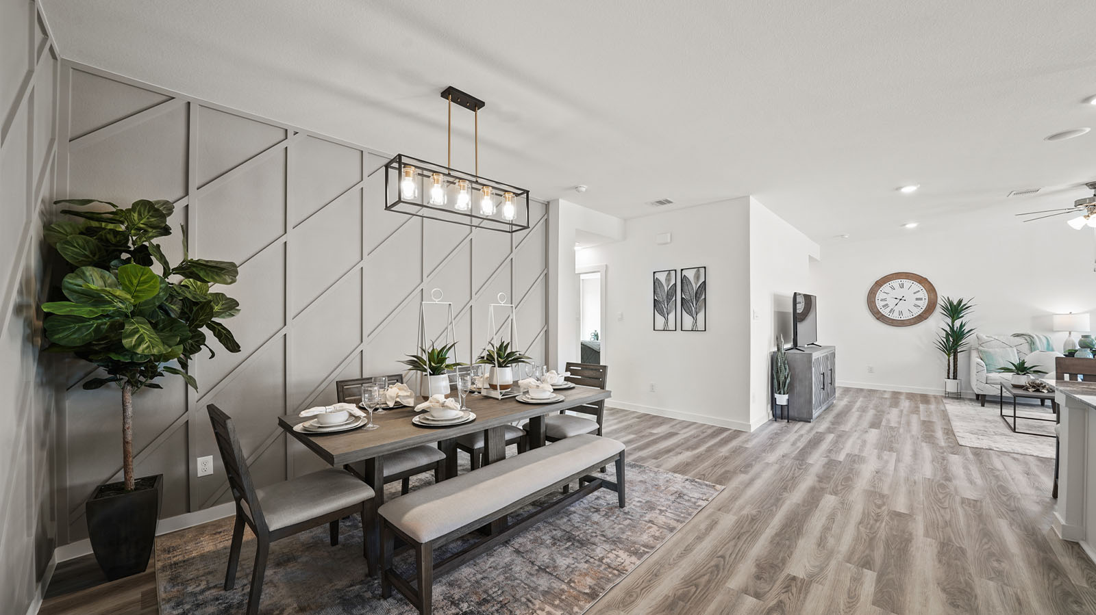 Open concept dining room