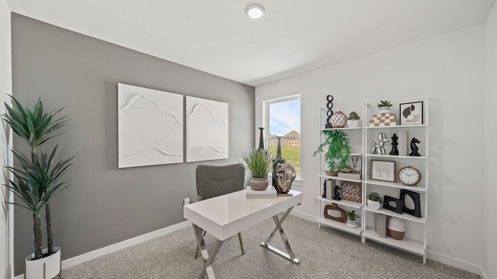 Secondary bedroom with large window