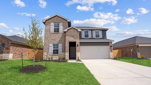 two story brick home