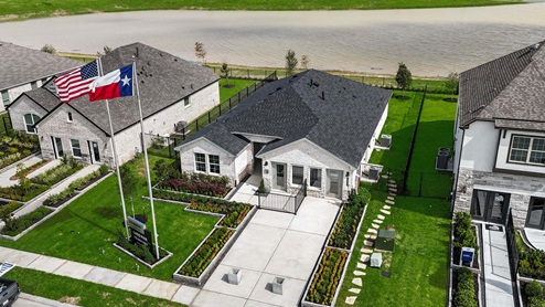 Aerial Front View of the Model Home
