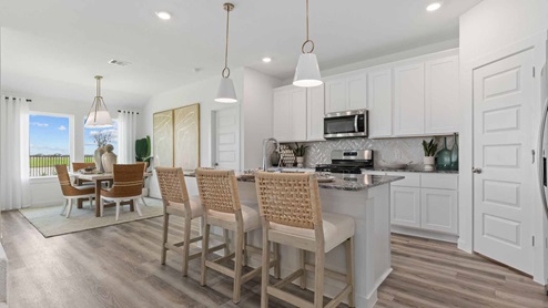 Spacious open concept of the dining area
