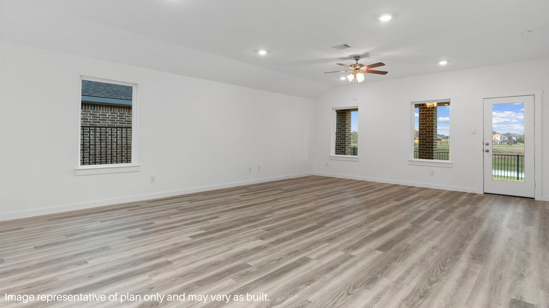 Open concept living room and dining room.