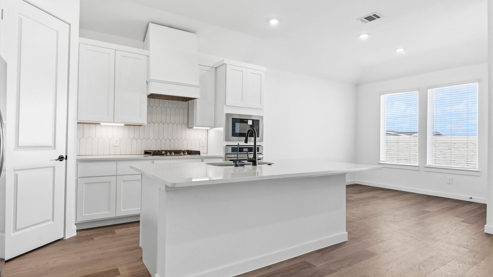 kitchen with large island