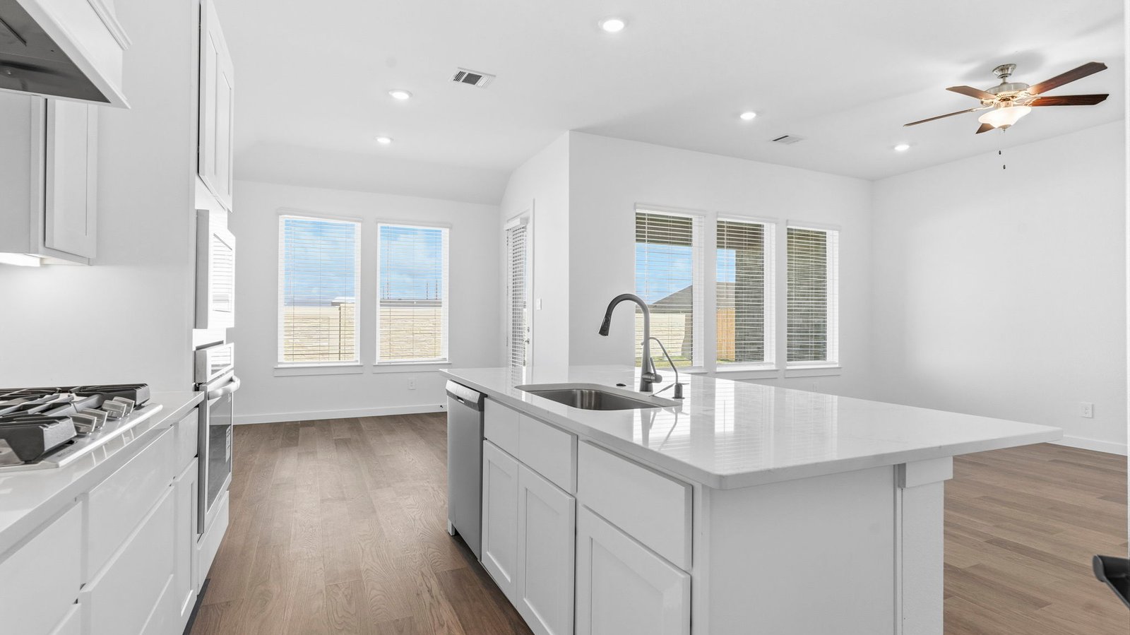 kitchen with large island