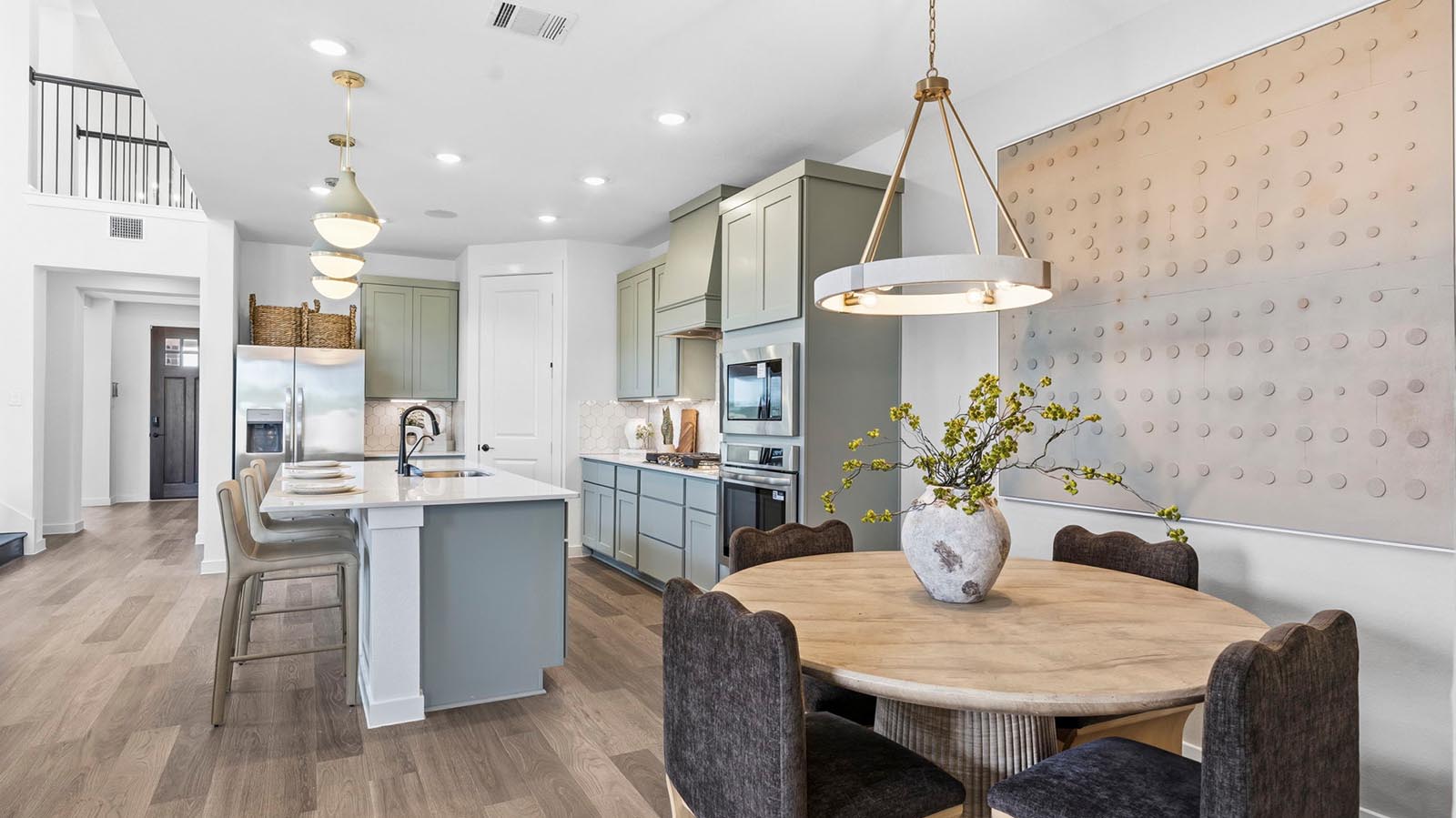 open concept breakfast room and kitchen