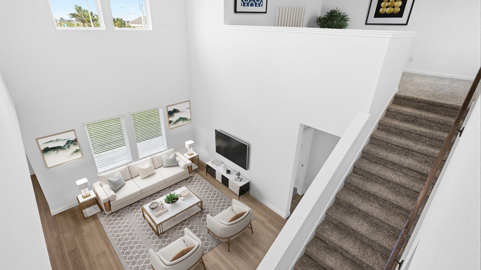 view of the first floor from the second floor