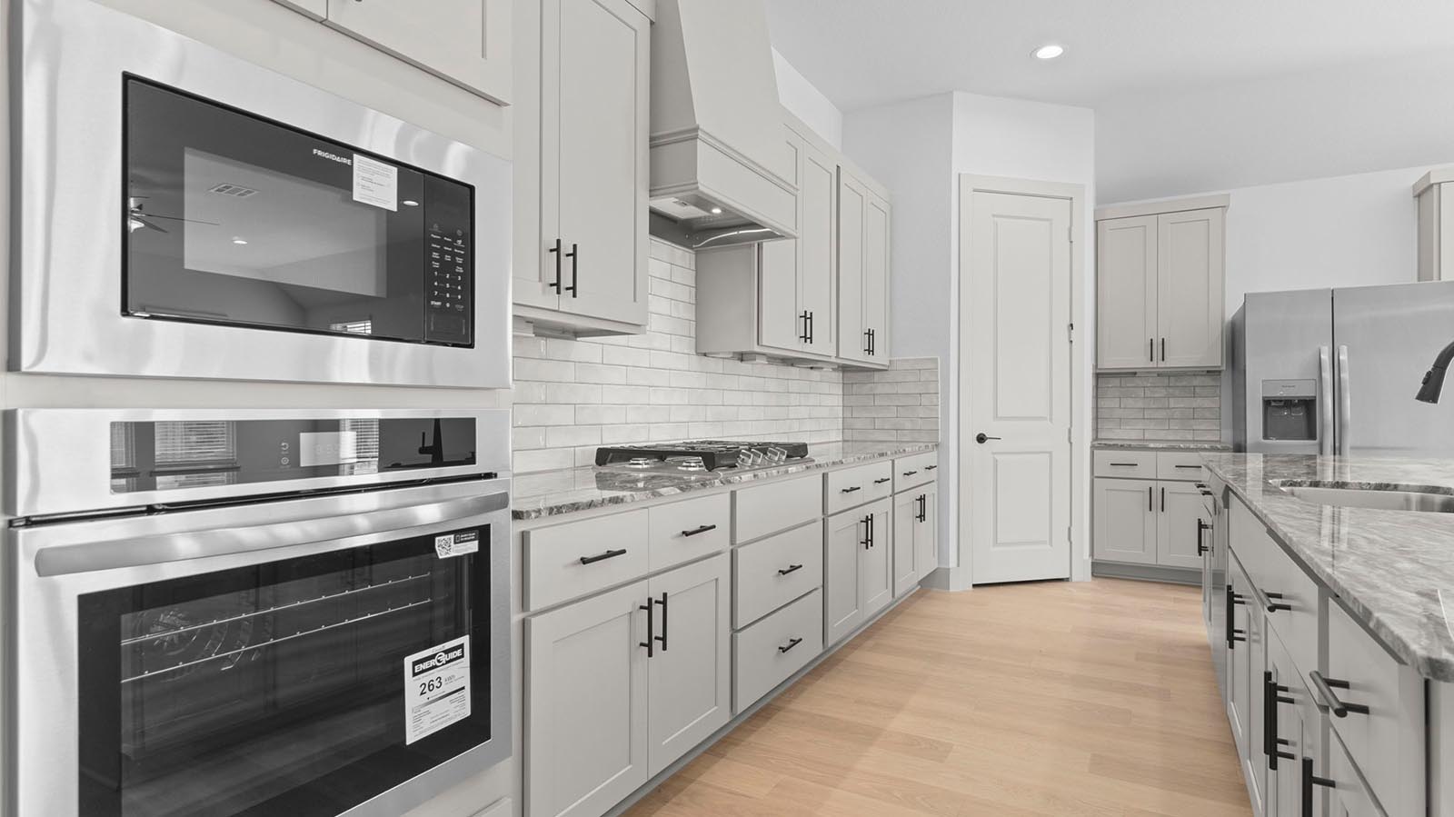 stainless steel appliances in the kitchen