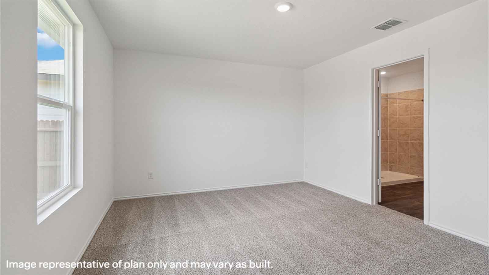 primary bedroom with one window