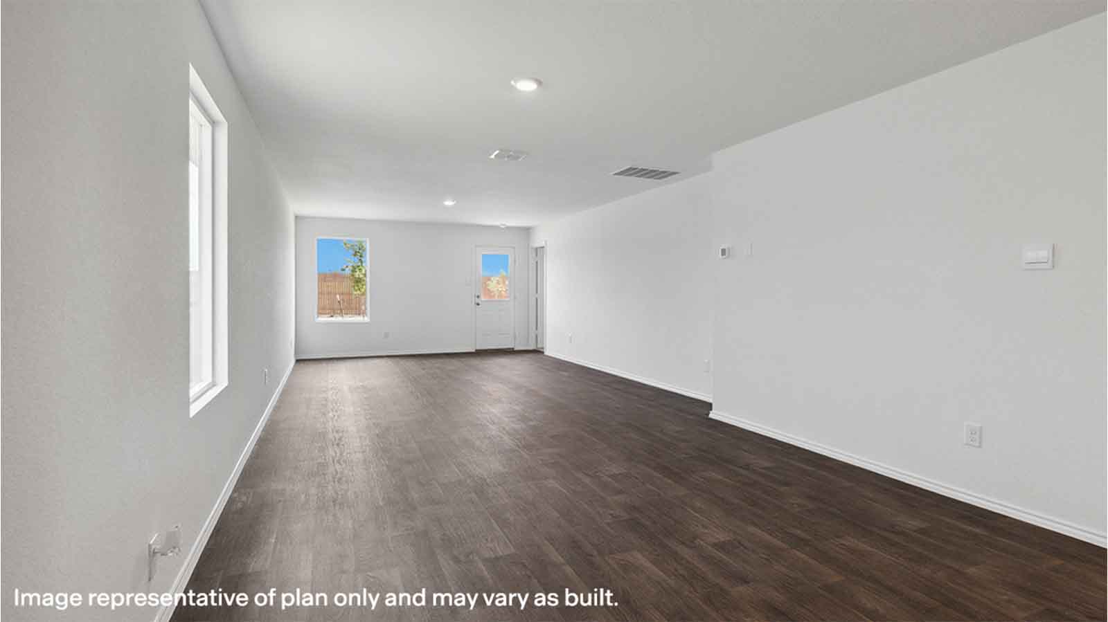 open concept living room and dining room