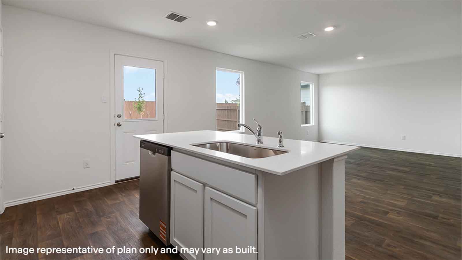 kitchen island with stainless steel deep sink and dishwasher