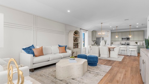 Open concept living room and dining room