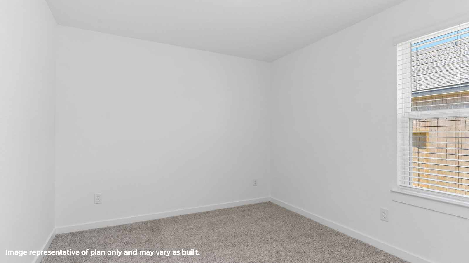 secondary bedroom with one window