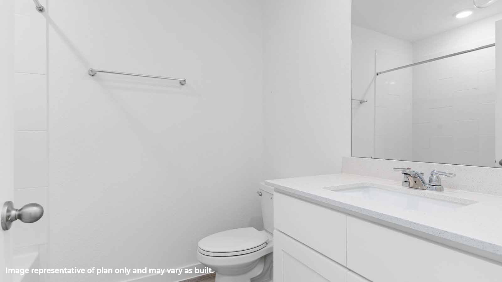 secondary bathroom with bathtub and shower combo and one sink