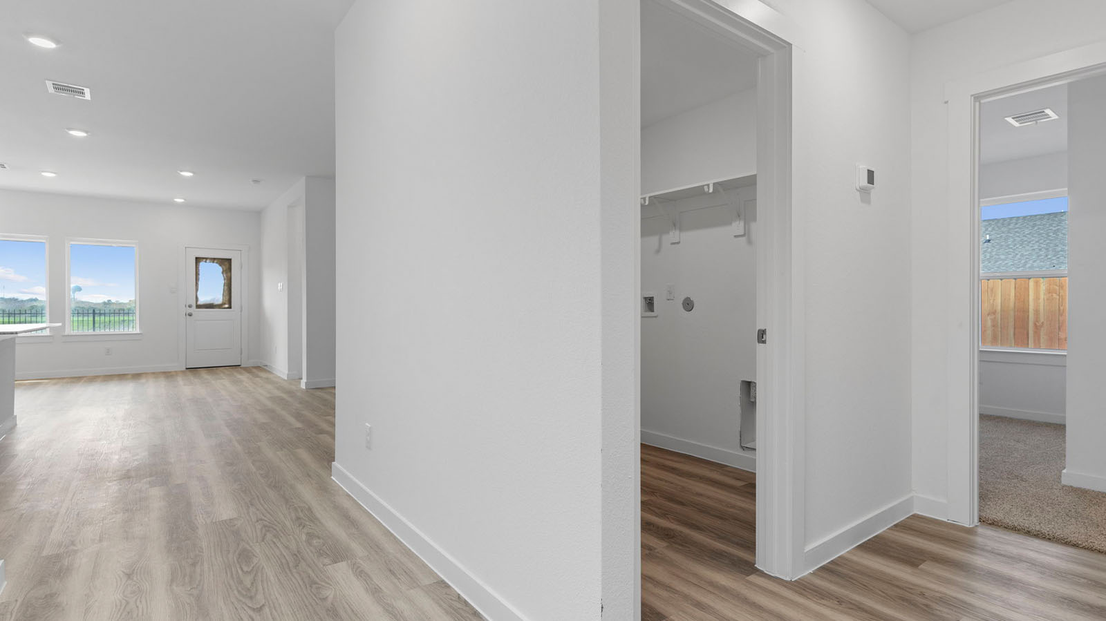 Hallway leading to bedrooms and main living area