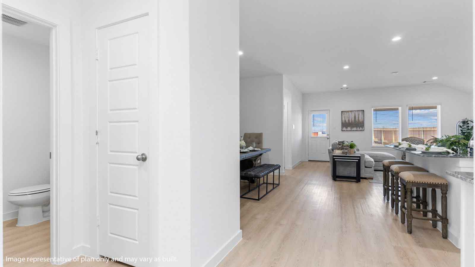 Hallway leading to bedrooms and main living area