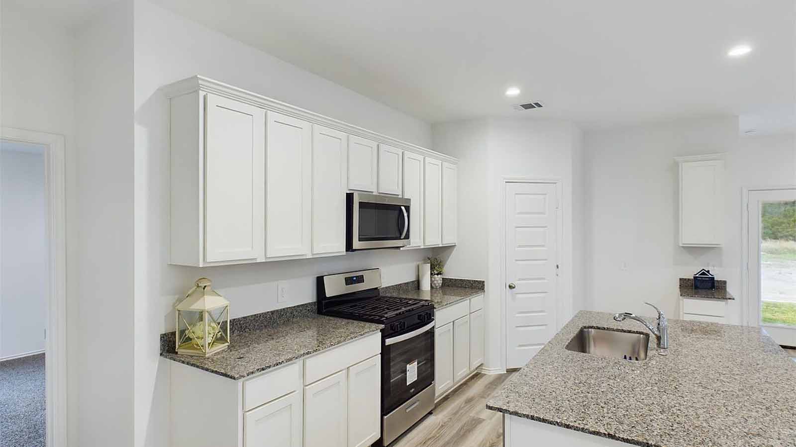 Kitchen with stainless steel appliances