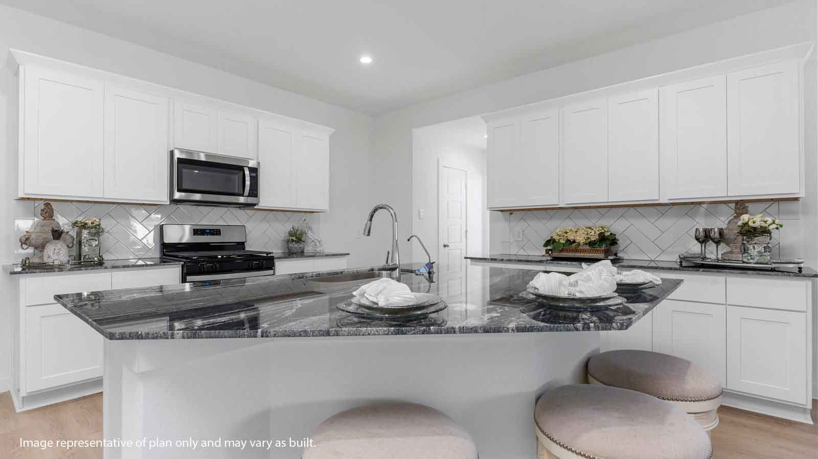 kitchen with large island