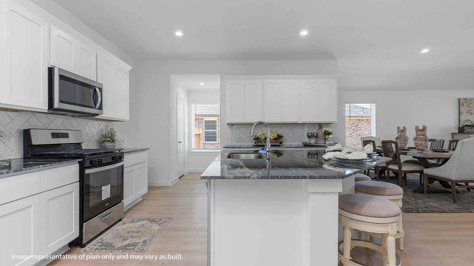 kitchen with large island