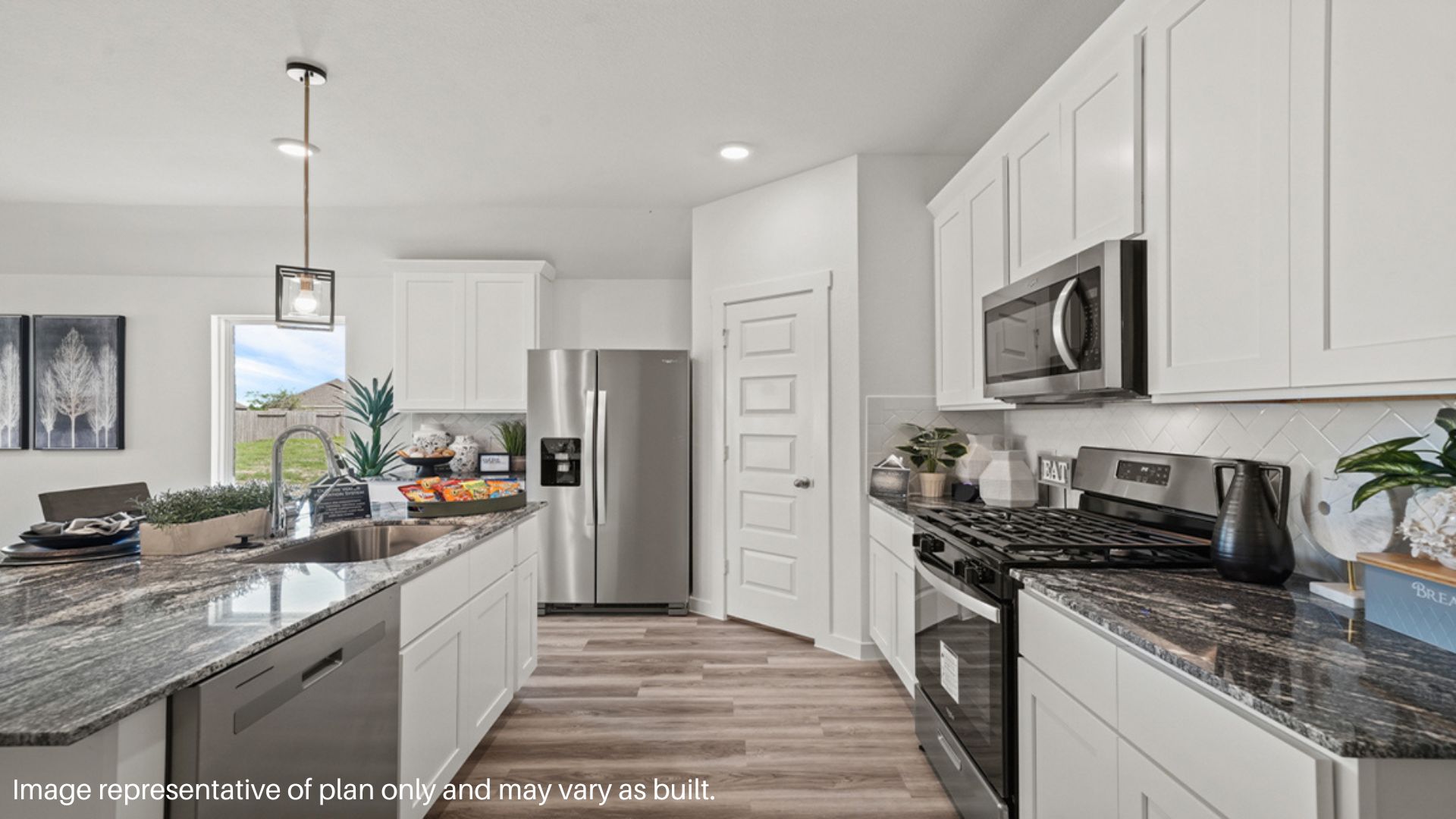 Stainless steel appliances in the kitchen