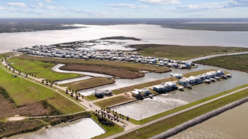 Grand Cay Harbour aerial view