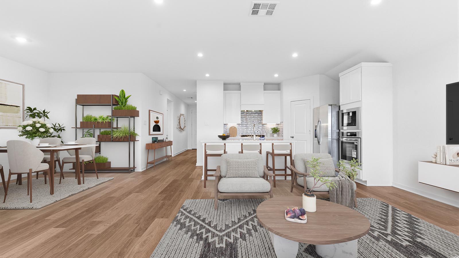 open concept living room