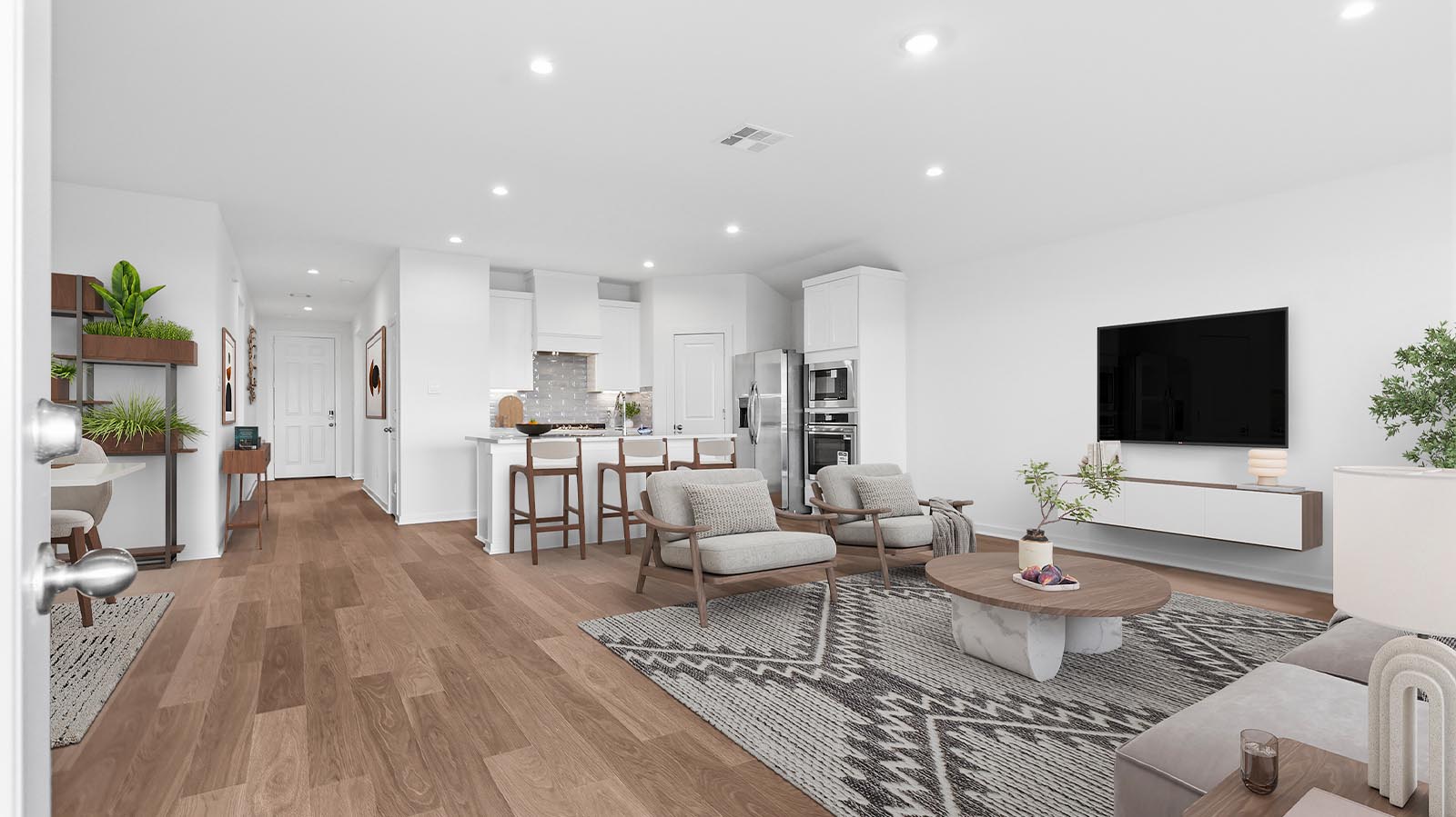 open concept living room