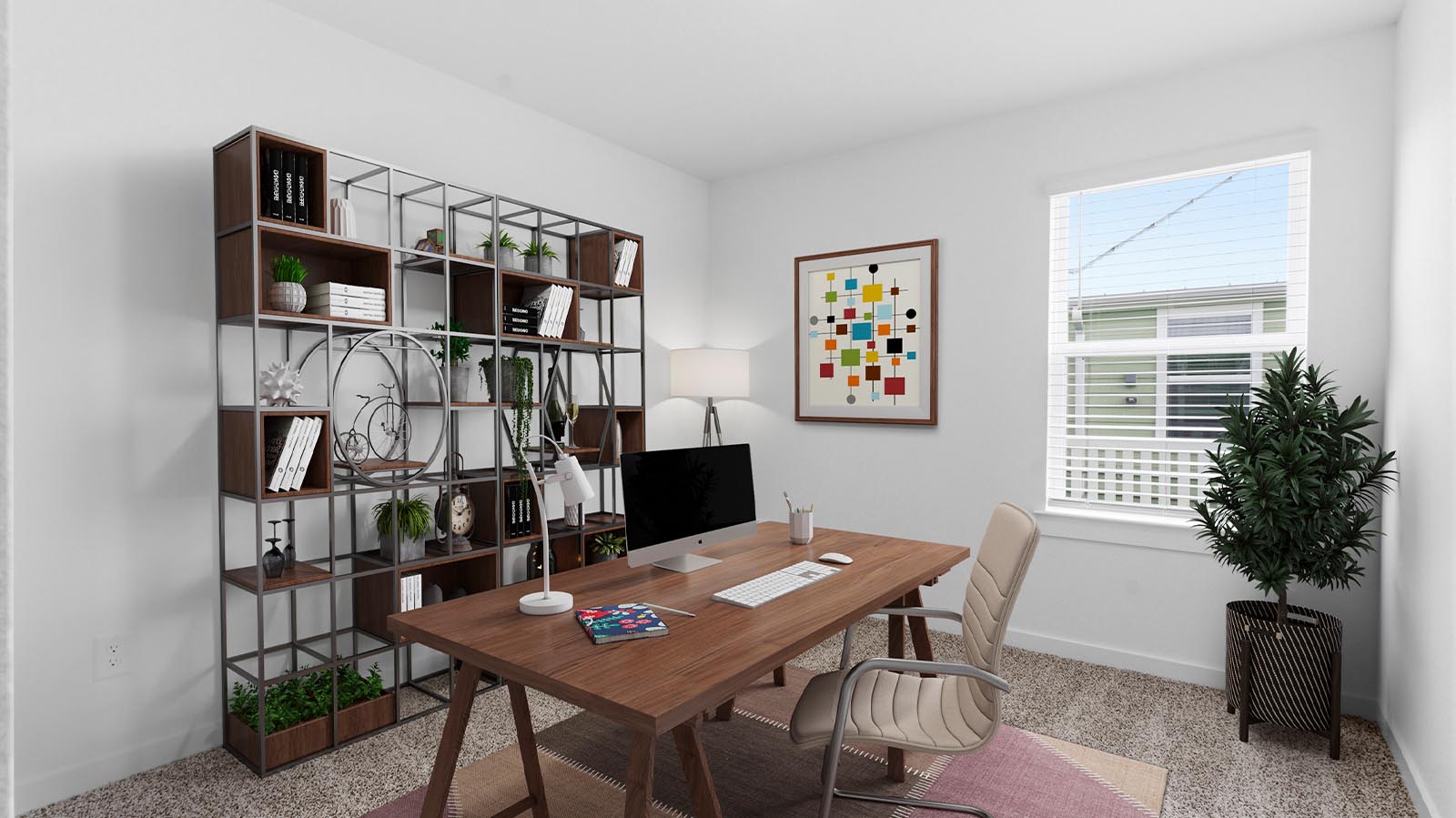 secondary bedroom with one window