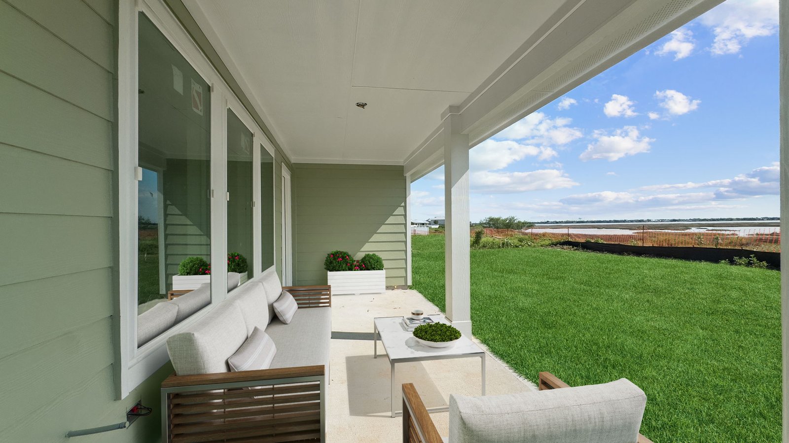 covered back patio views of the water