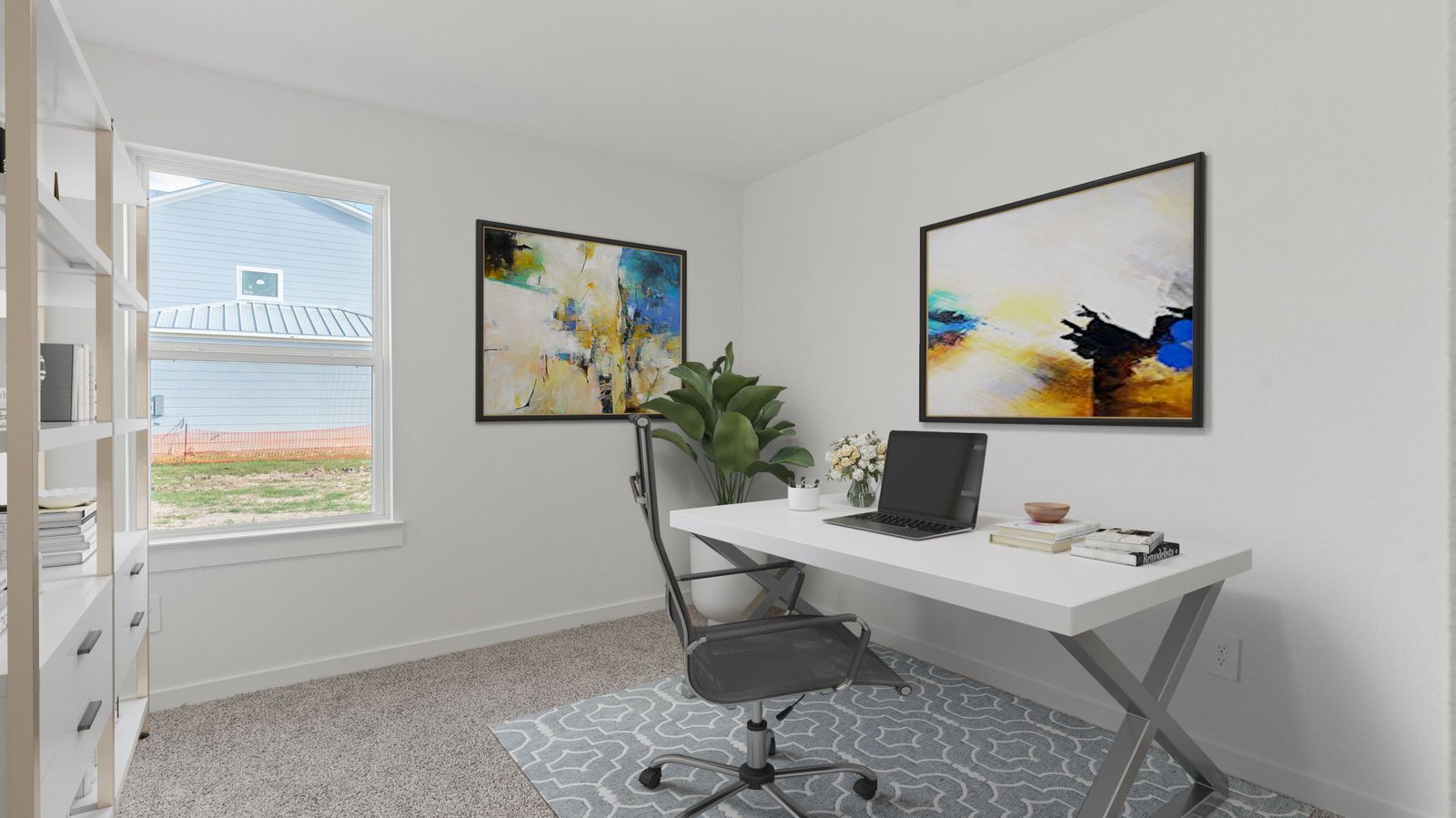 office or flex space virtually staged