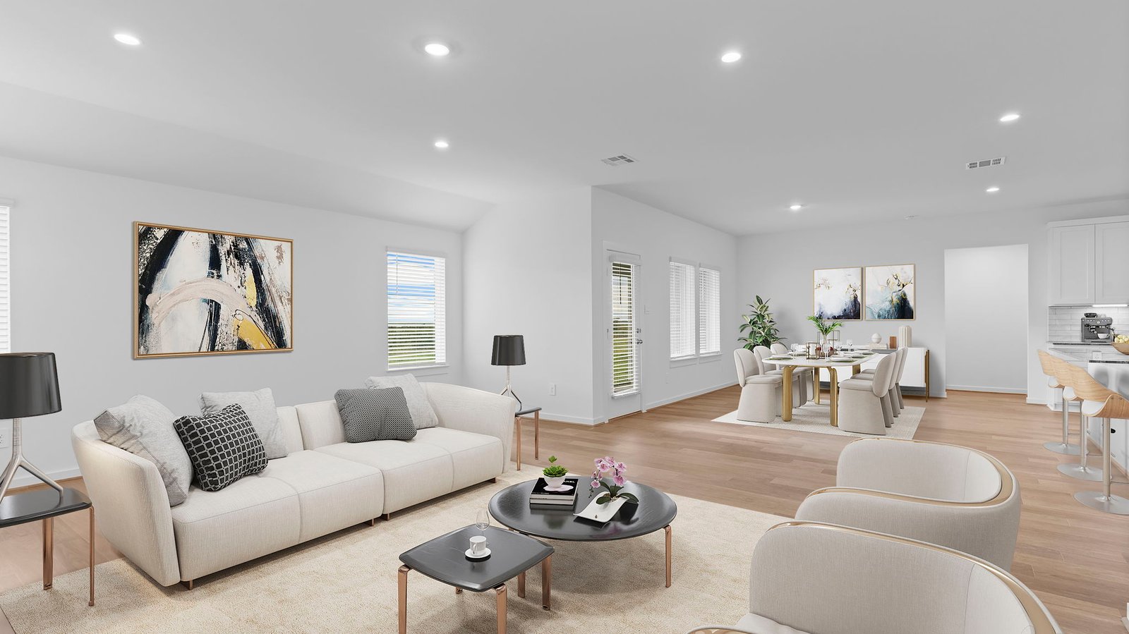 spacious living room