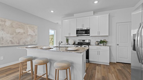 spacious kitchen island