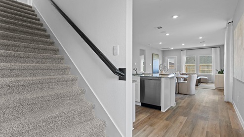 stairs leading to second story
