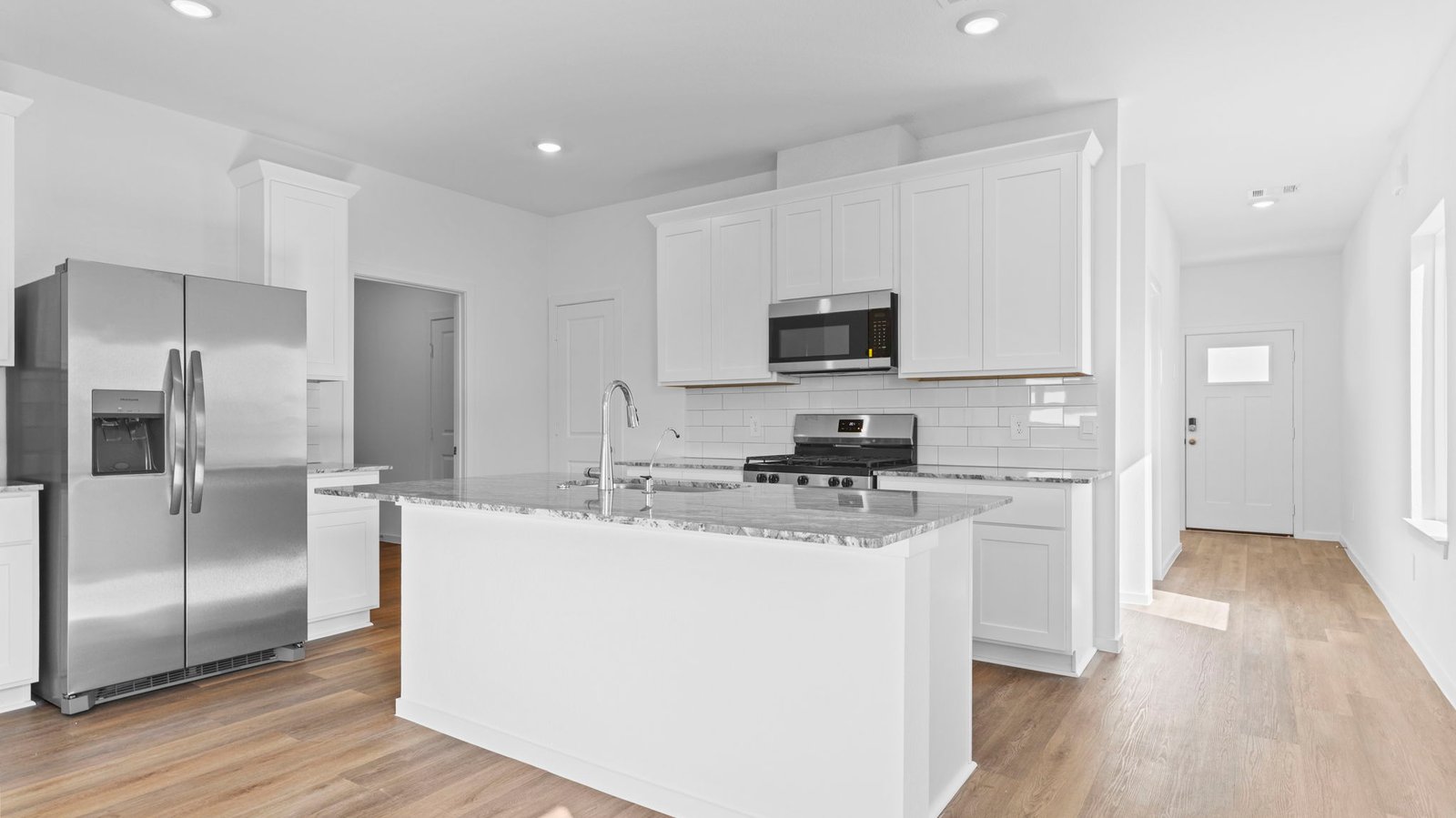 open concept kitchen with island