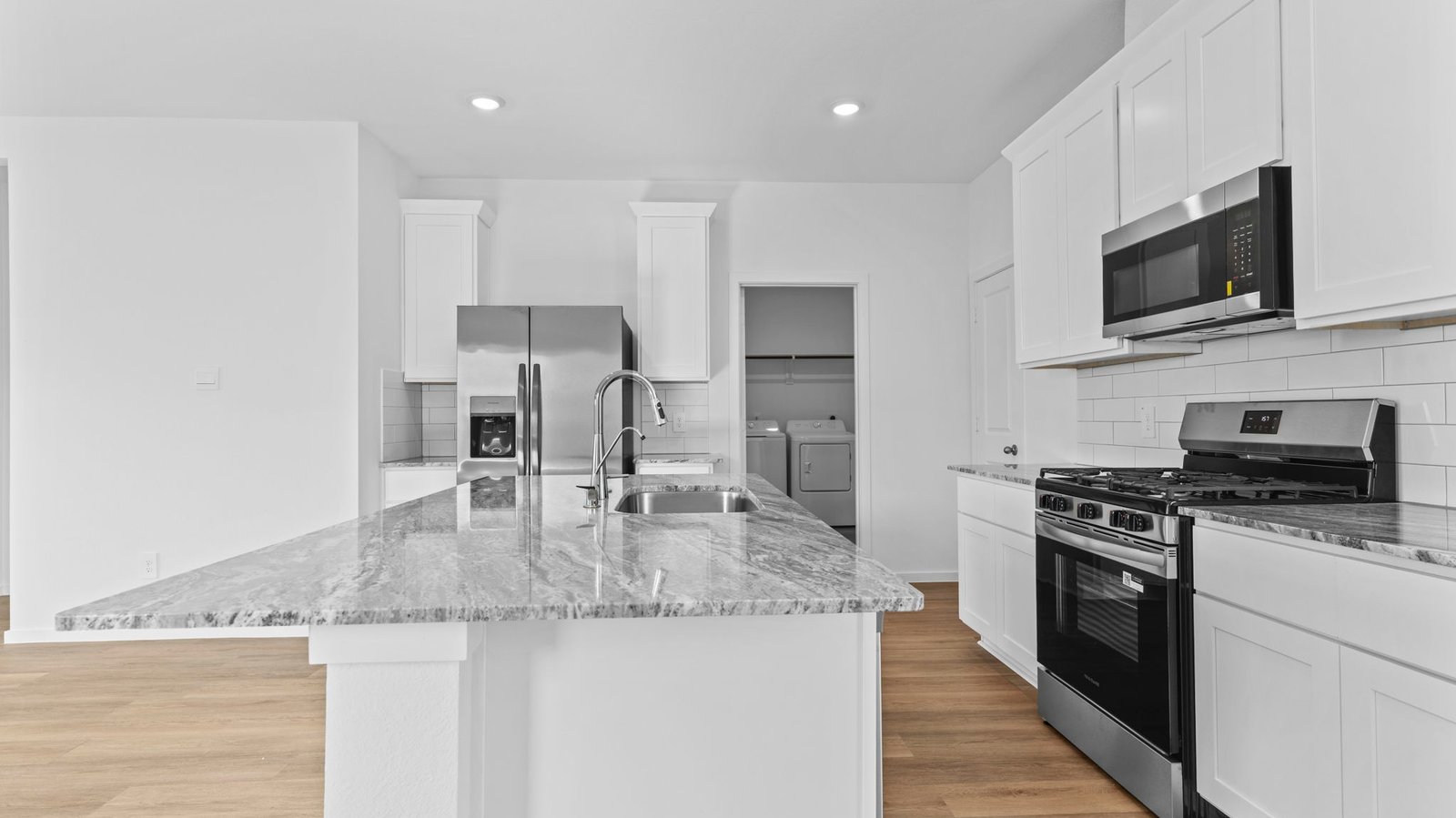 open concept kitchen with island