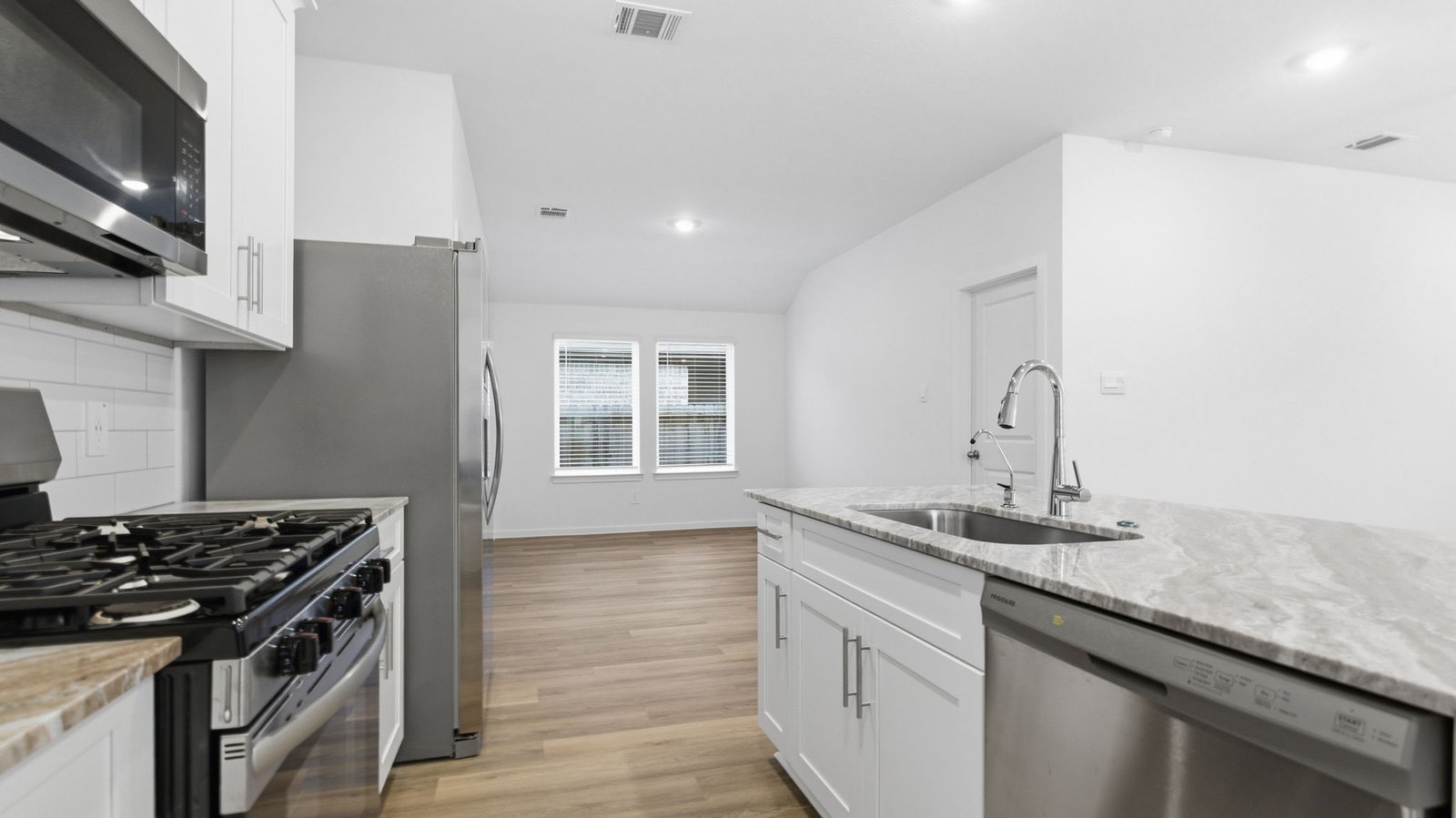 stainless steel appliances in kitchen