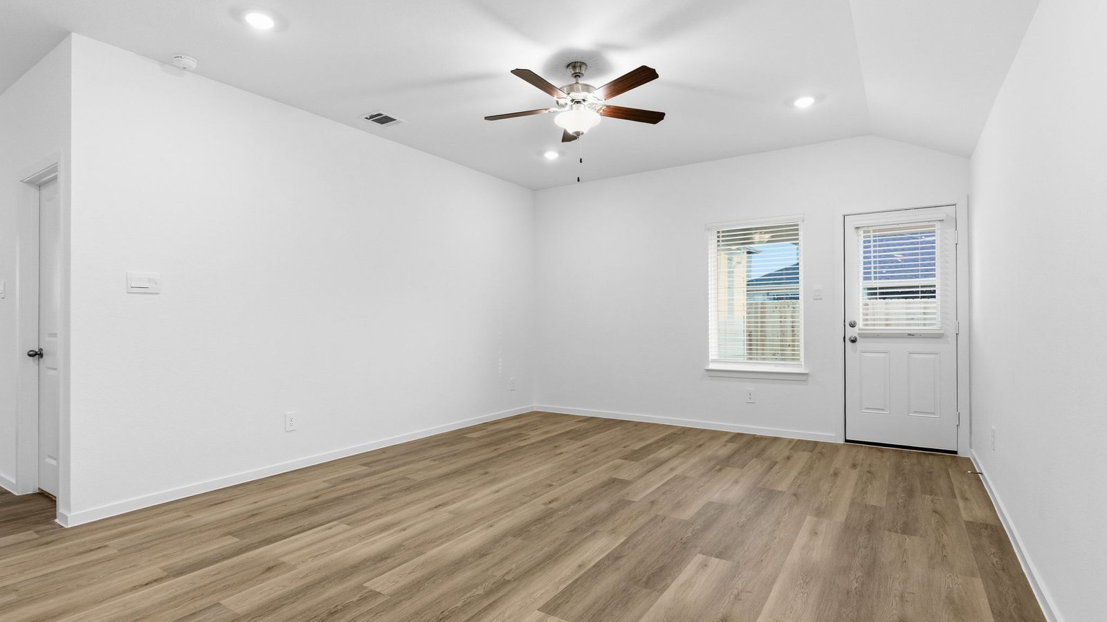 living room with one window