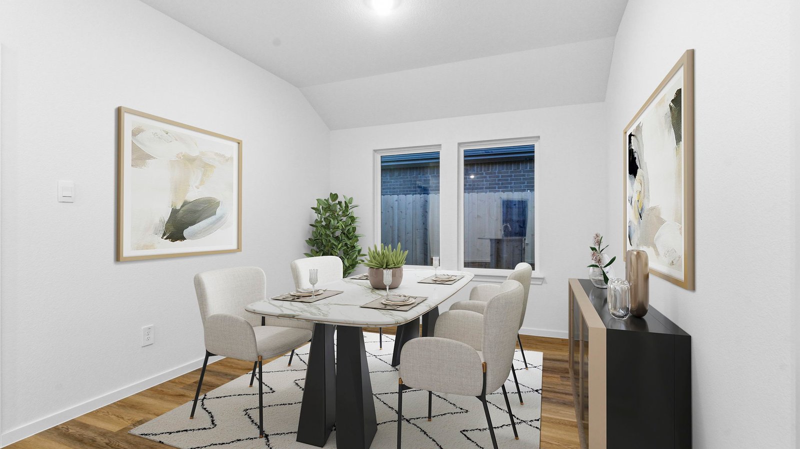 open concept kitchen and living room