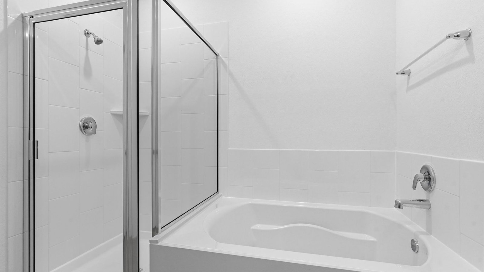primary bathroom tub and shower