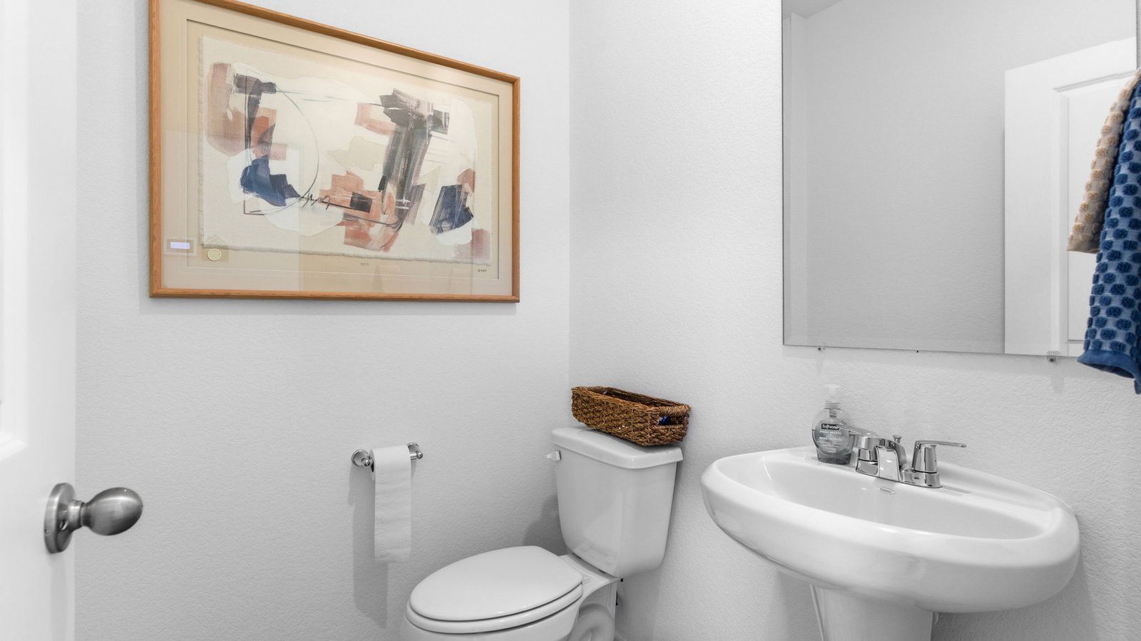 half bath with one sink