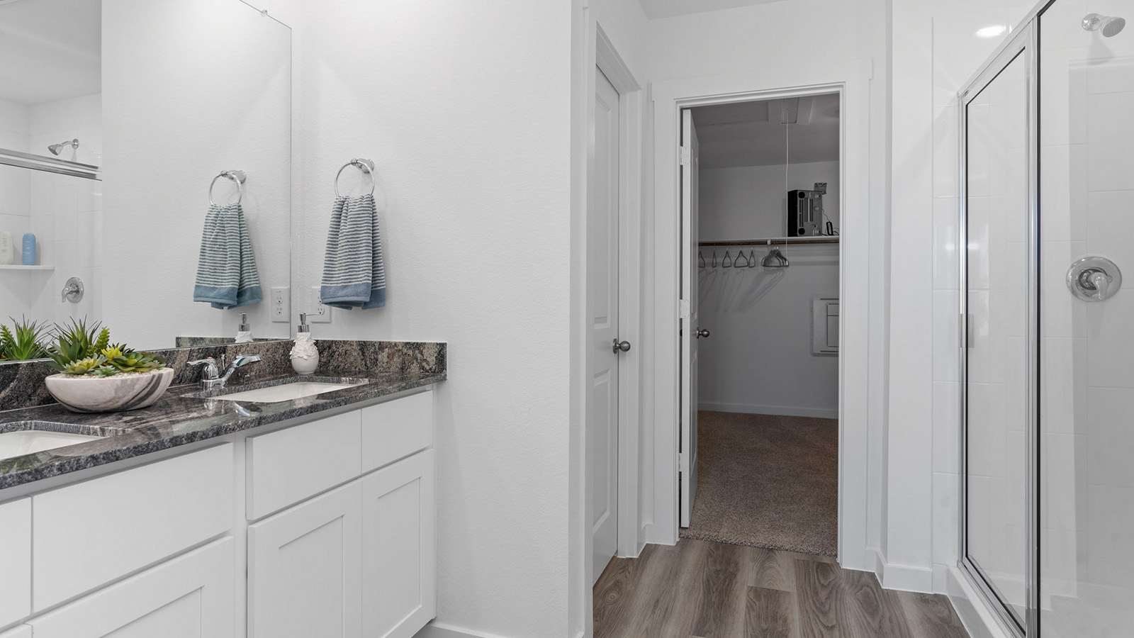 primary bathroom with one window
