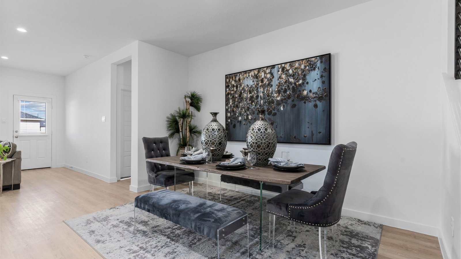 open concept dining room