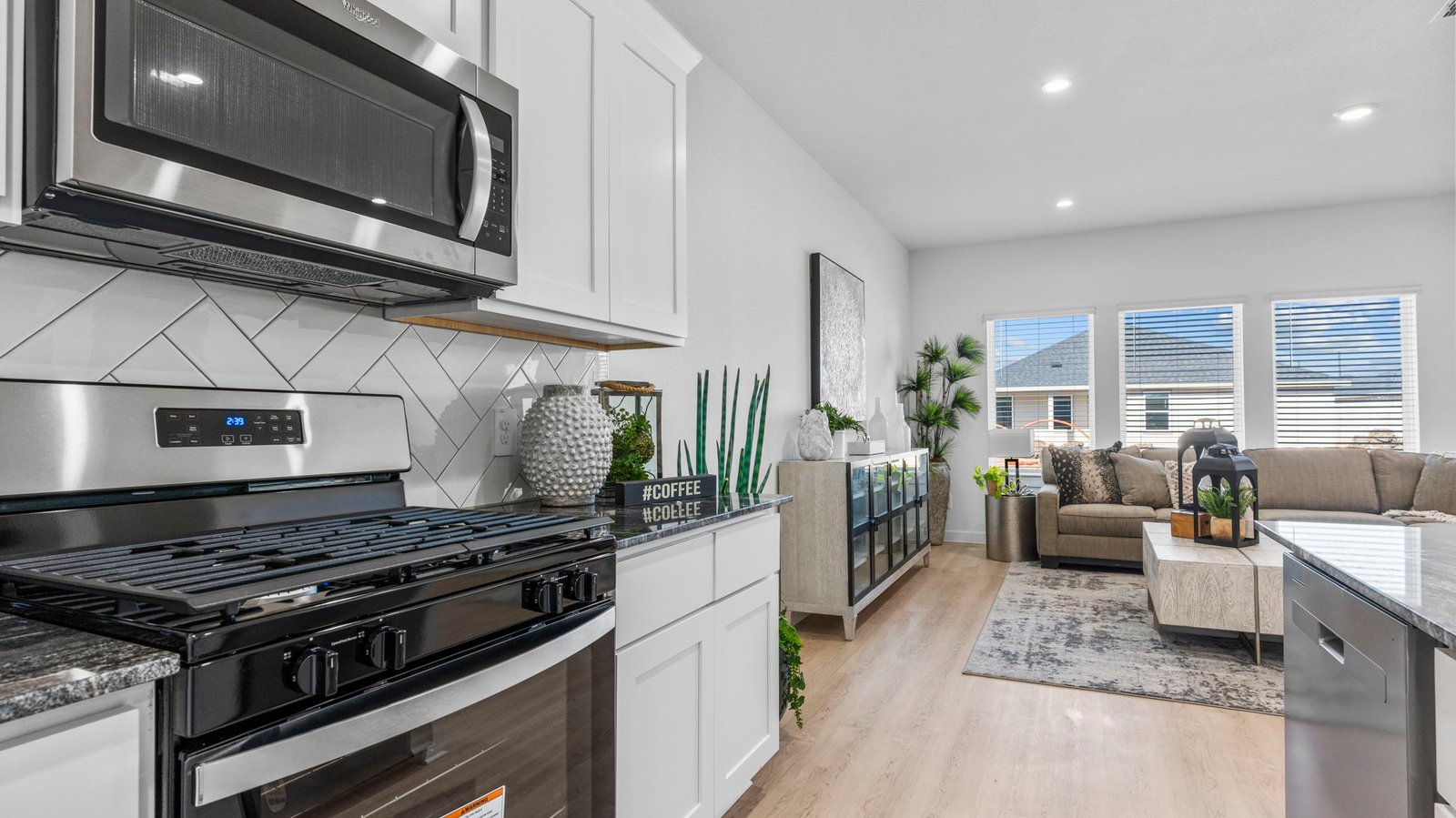 stainless steel appliances in the kitchen