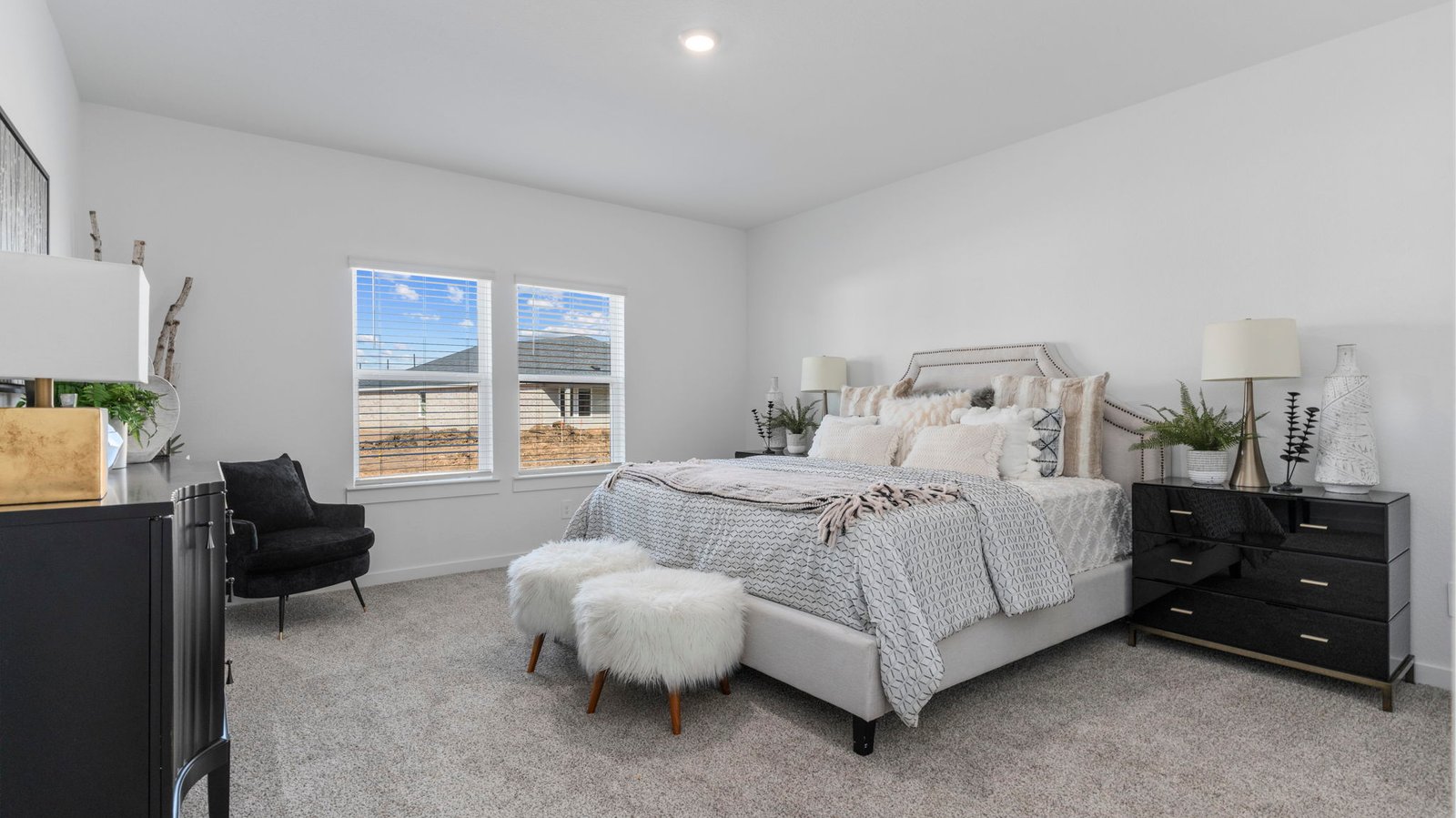 primary bedroom with large window