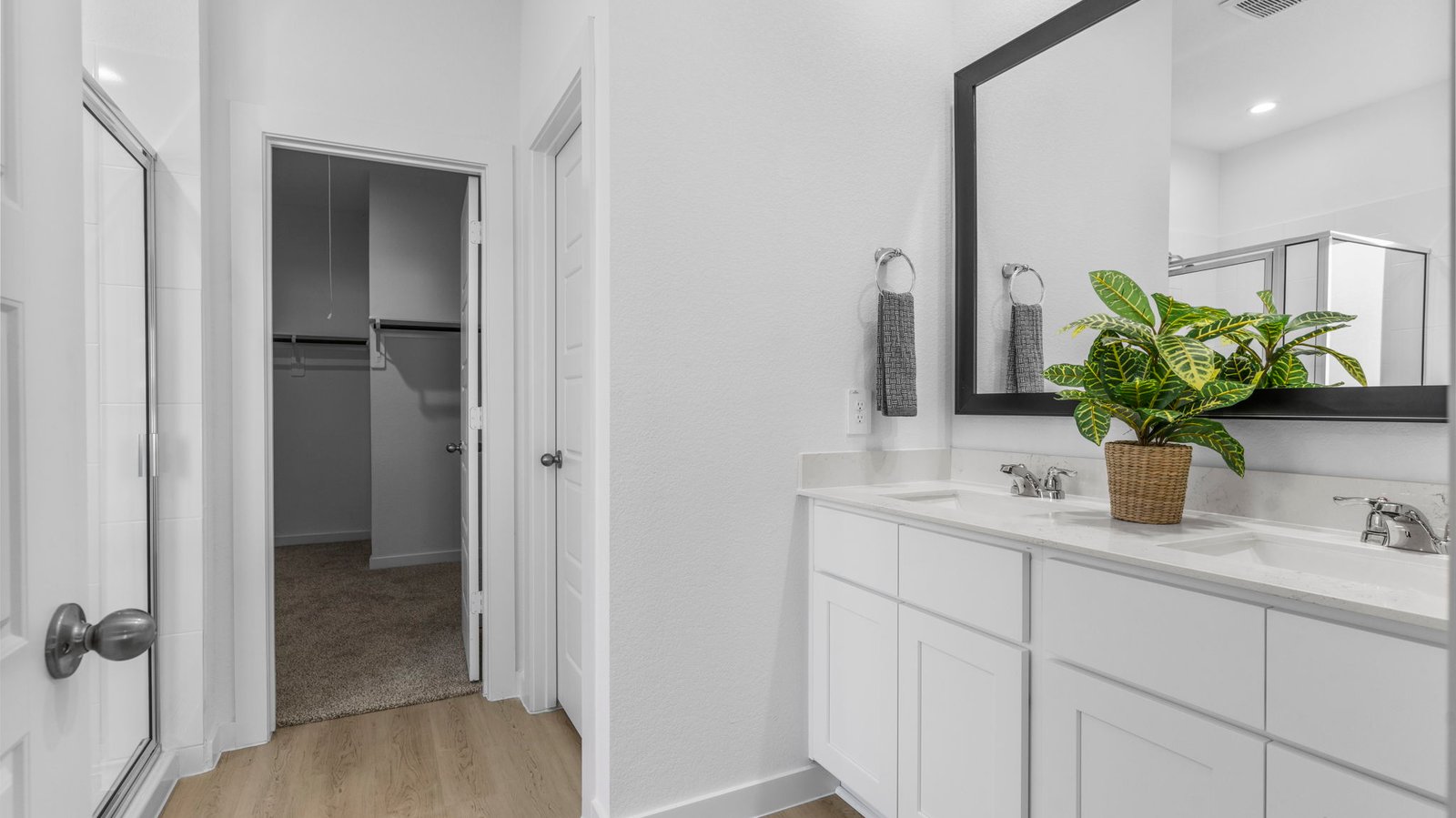 primary bathroom with one window