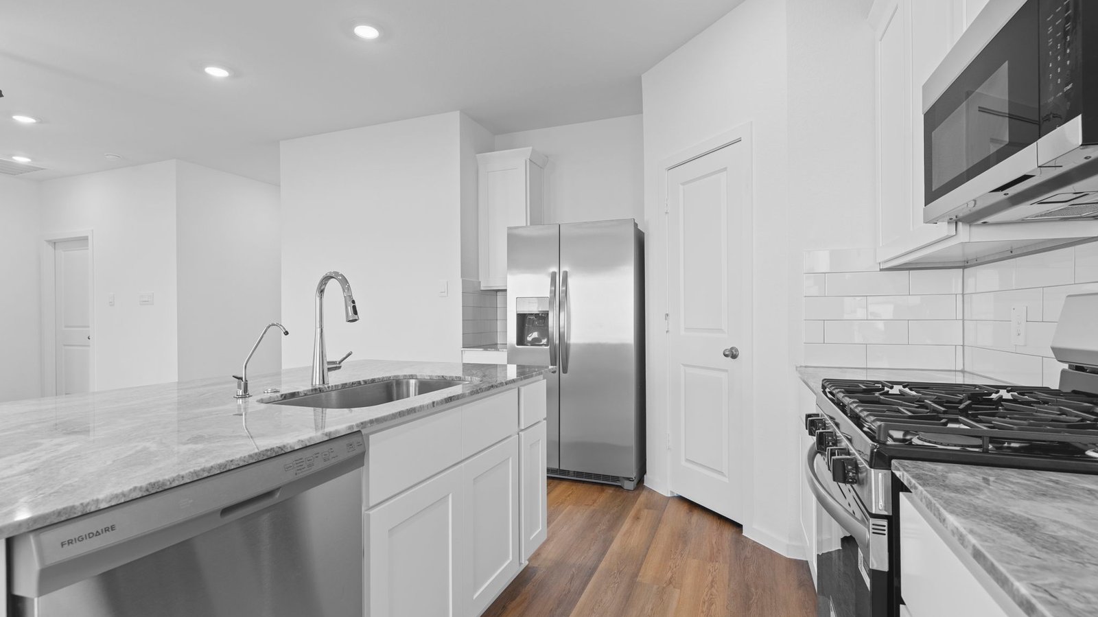 stainless steel appliances in the kitchen