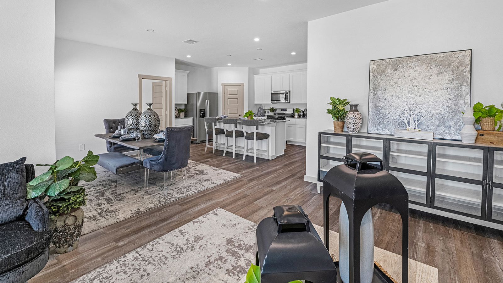 open concept living room