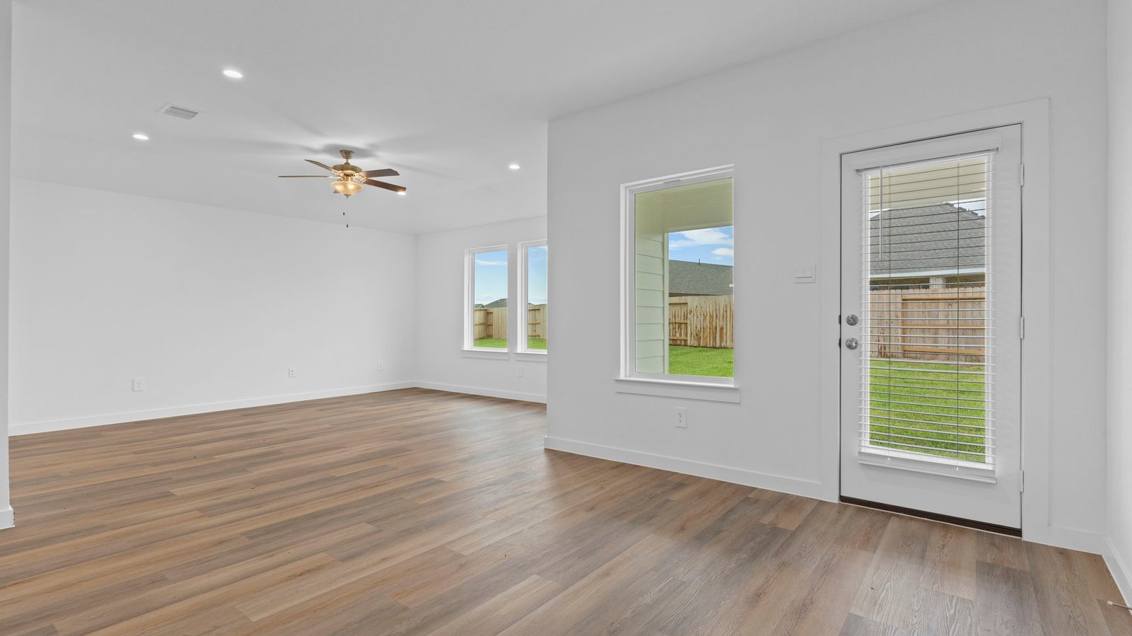 open concept dining and living room