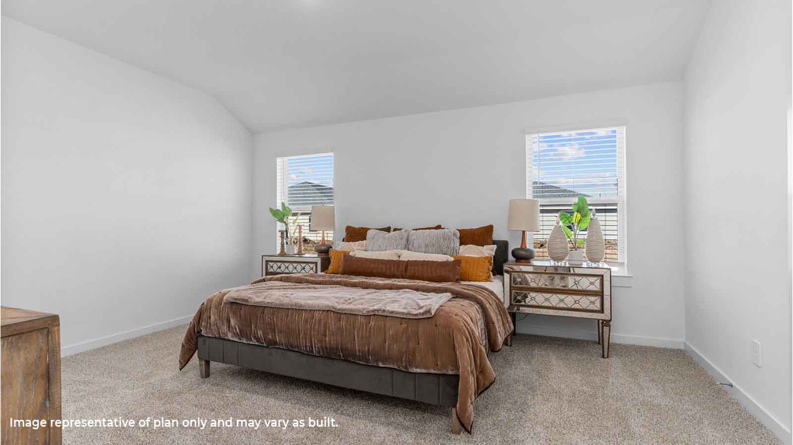 primary bedroom with two windows