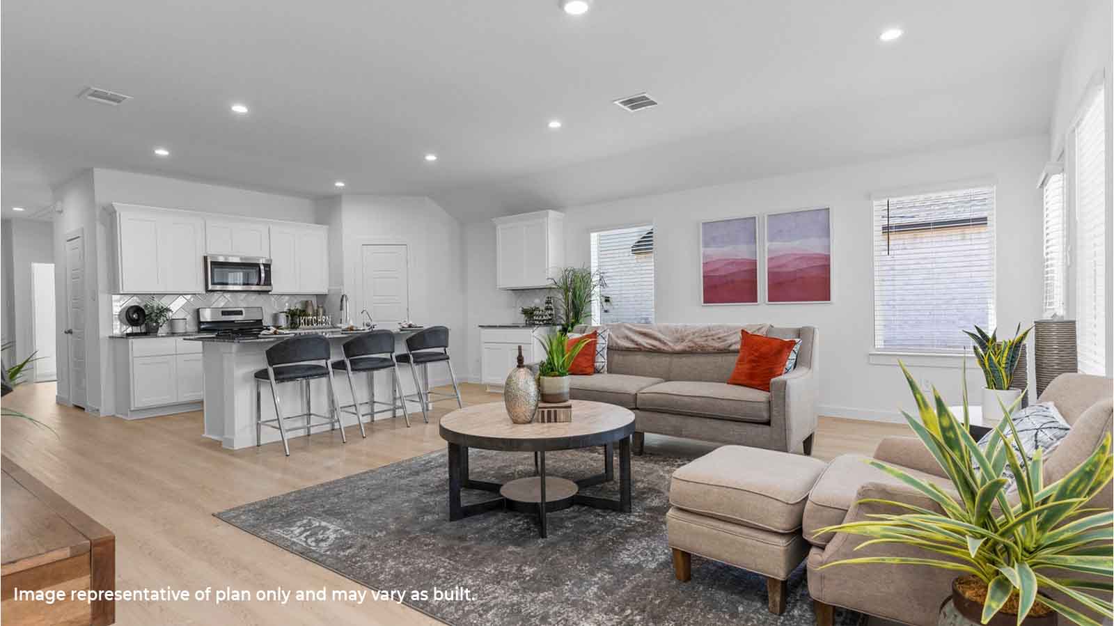 open concept living room